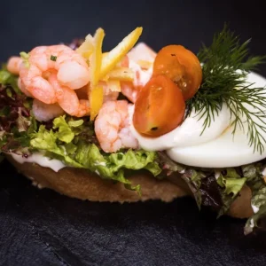 Chlebíček s krevetami